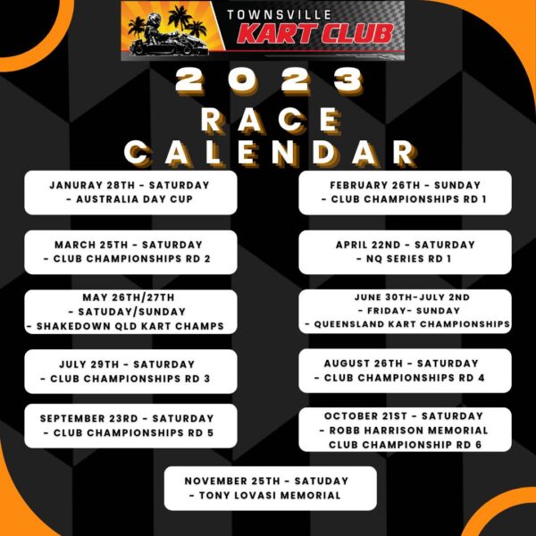 Calendar Townsville Kart Club